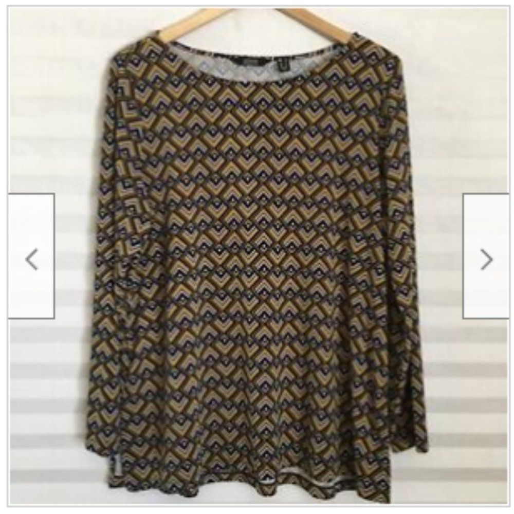 DENNIS by Dennis Basso Womens Long Sleeve Scoop Neck Stretchy Blouse Top